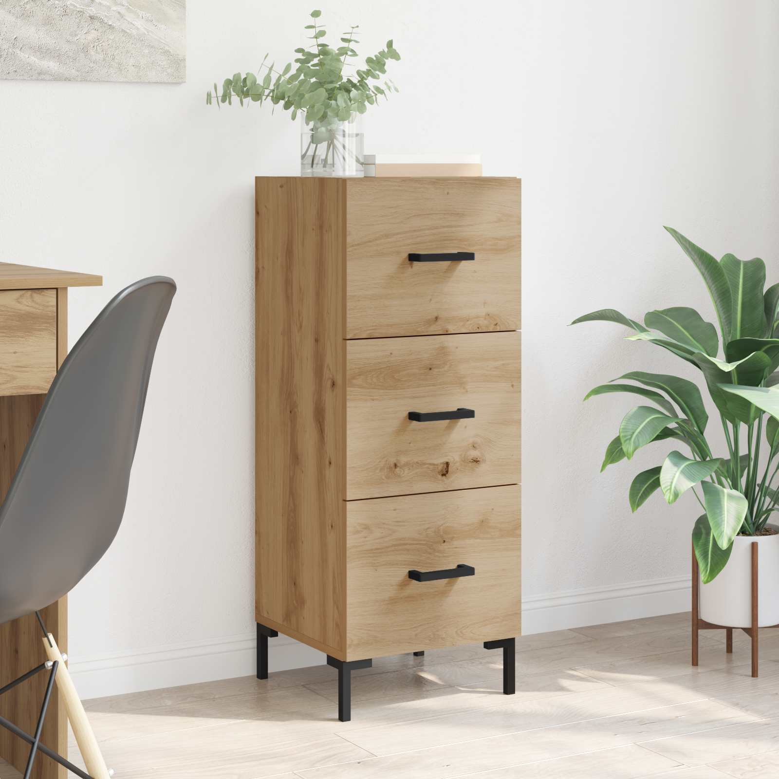 Πλαϊνό γραφείο με συρτάρι Artisan Oak 34,5 x 34 x 90 εκ. - Pakobazaar