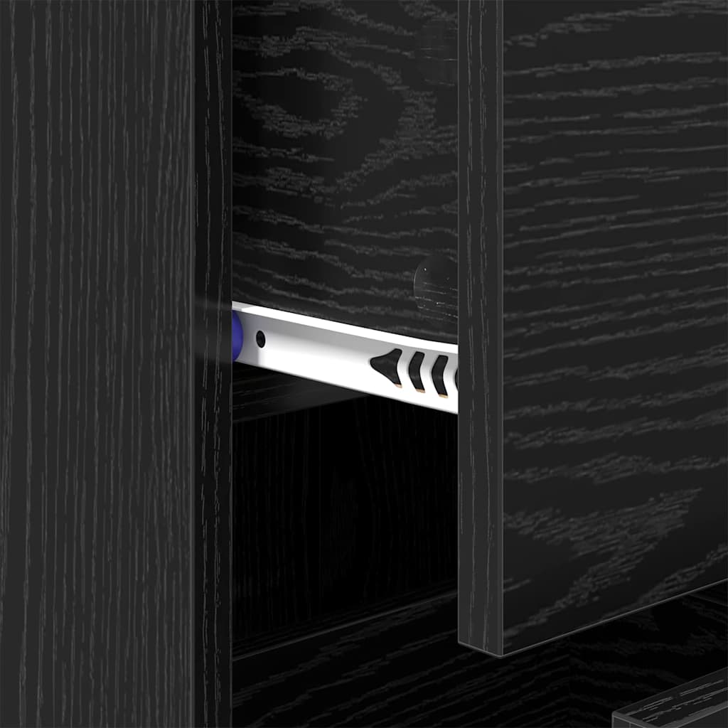 Πλαϊνό γραφείο Μαύρη Οξυά 34,5 x 34 x 90 εκ. Επεξεργασμένο ξύλο - Pakobazaar