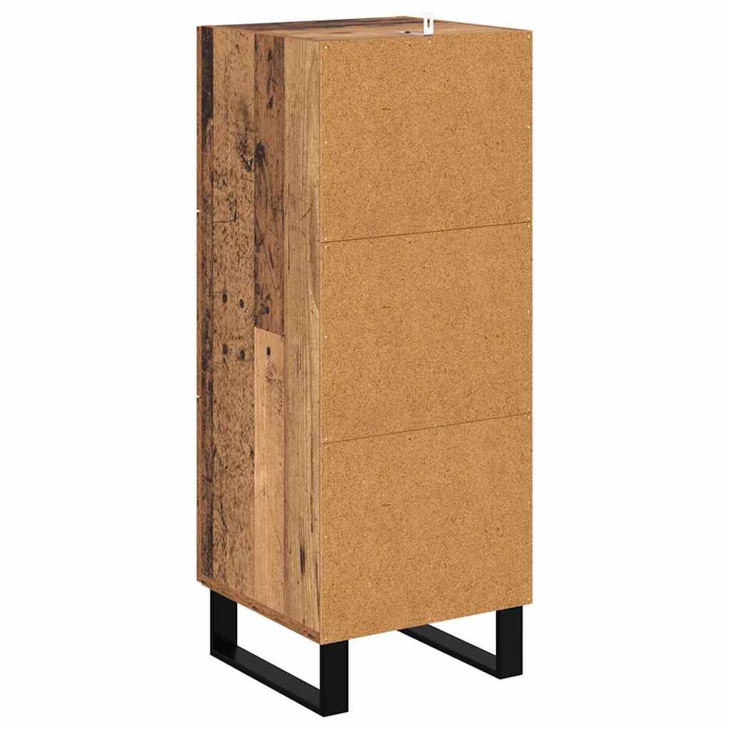 Πλαϊνό γραφείο με συρτάρι Παλιό Ξύλο 34,5 x 34 x 90 εκ.