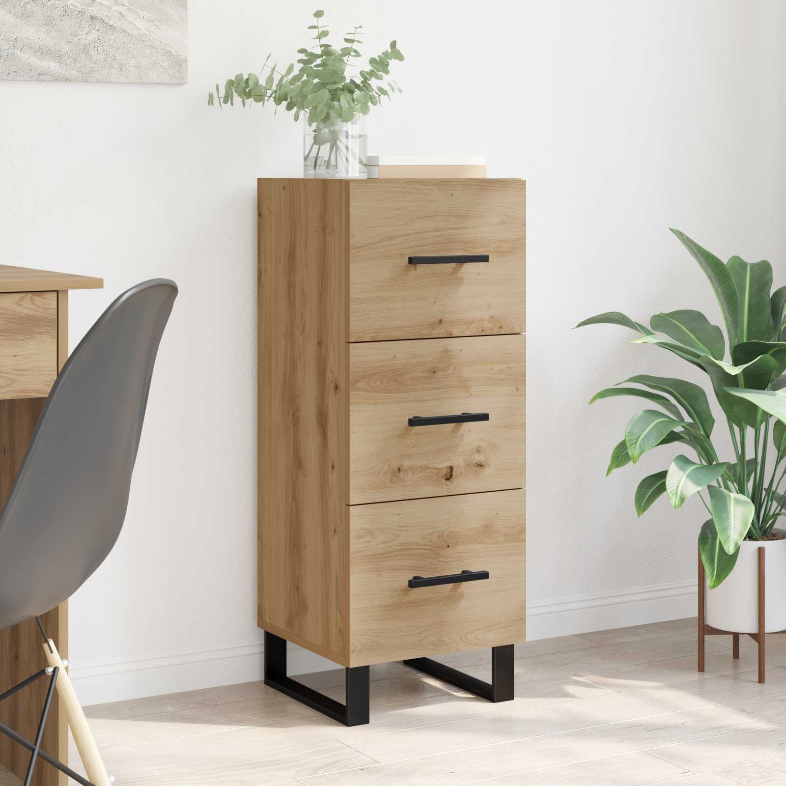 Πλαϊνό γραφείο με συρτάρι Artisan Oak 34,5 x 34 x 90 εκ. - Pakobazaar