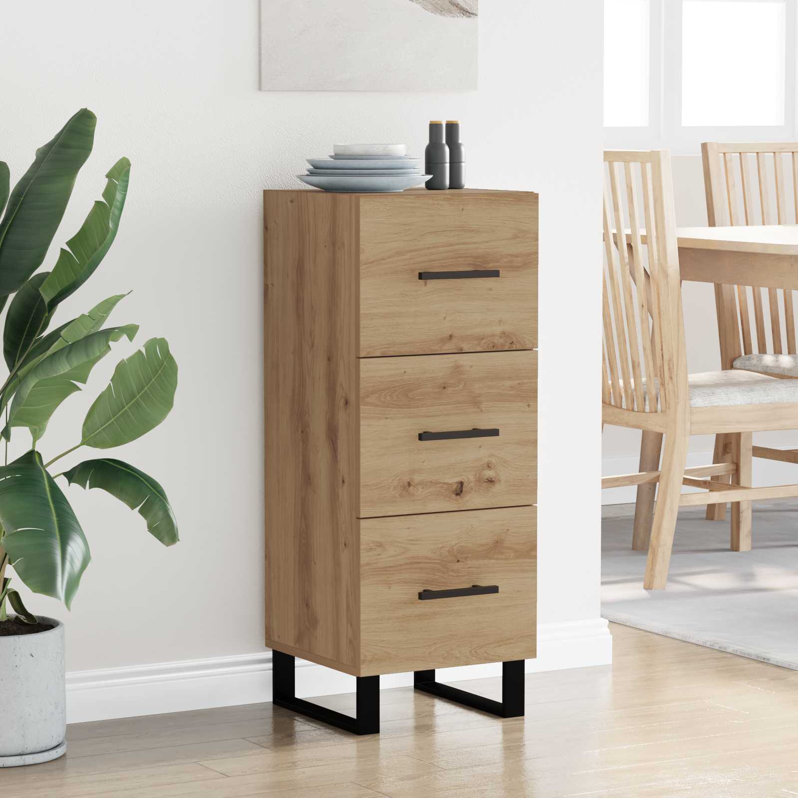 Πλαϊνό γραφείο με συρτάρι Artisan Oak 34,5 x 34 x 90 εκ. - Pakobazaar