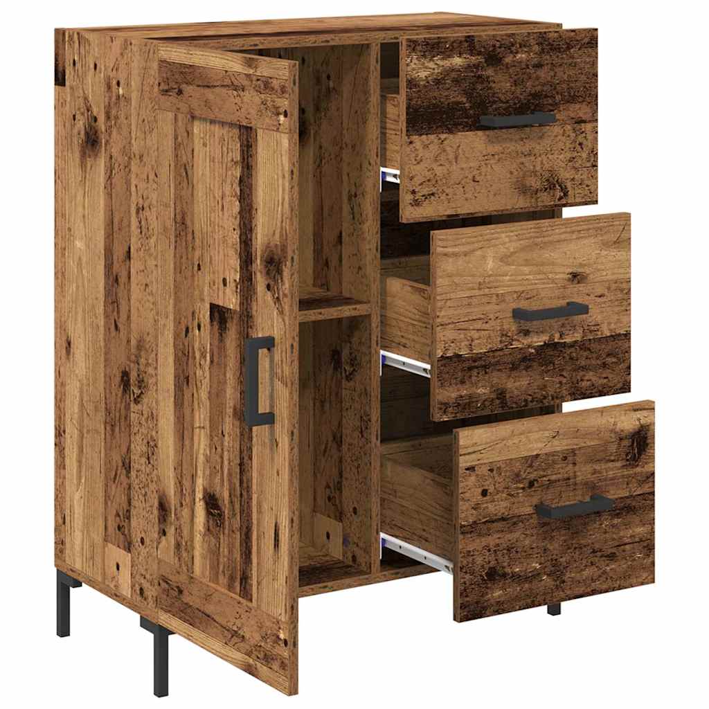 Πλαϊνό γραφείο με συρτάρι Παλαιό ξύλο 69.5 x 34 x 90 εκ.