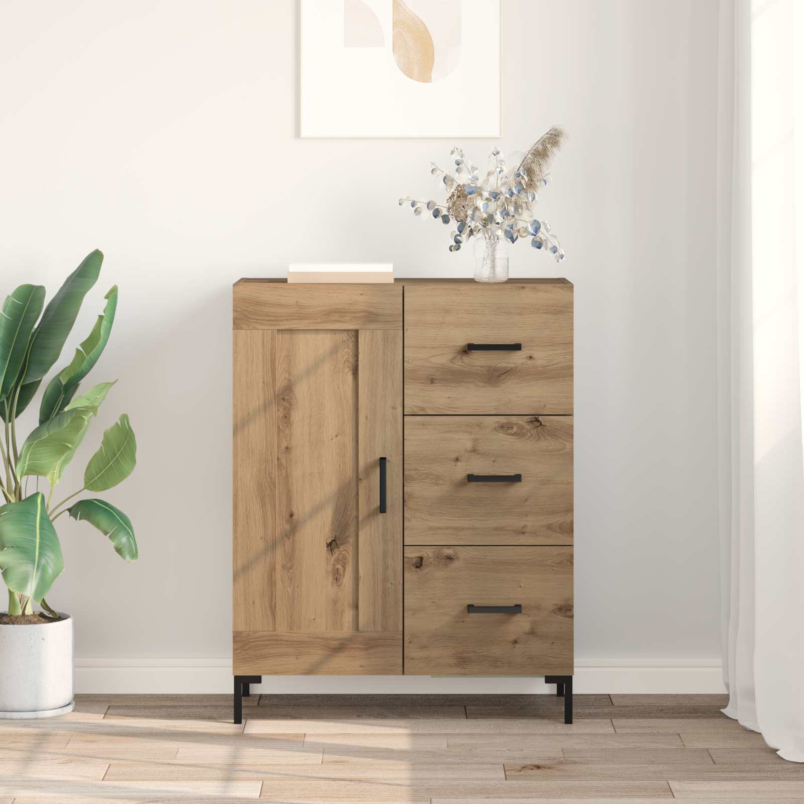 Πλαϊνό γραφείο με συρτάρι artisan δρυς 69.5 x 34 x 90 εκ. - Pakobazaar