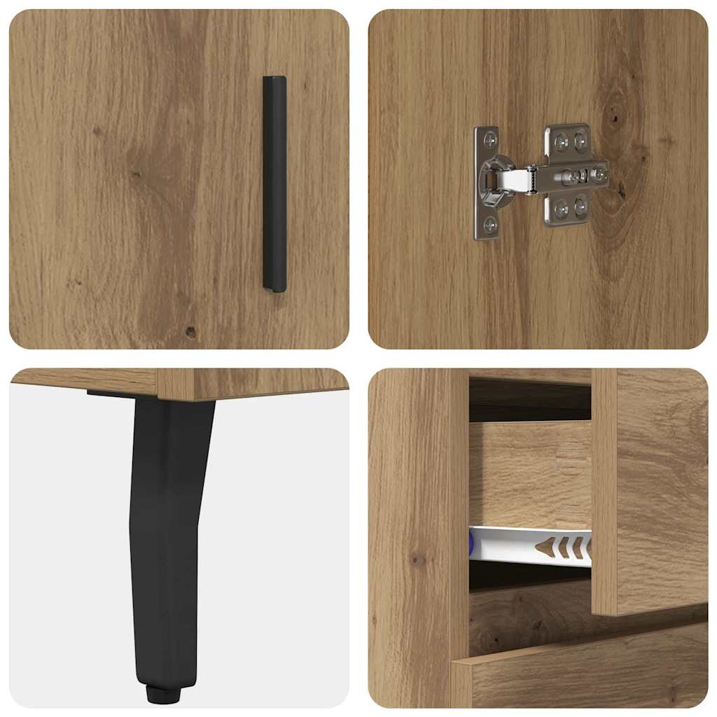 Πλαϊνό γραφείο με συρτάρι Artisan Oak 69,5 x 34 x 90 εκ. - Pakobazaar