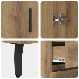 Πλαϊνό γραφείο με συρτάρι Artisan Oak 69,5 x 34 x 90 εκ. - Pakobazaar