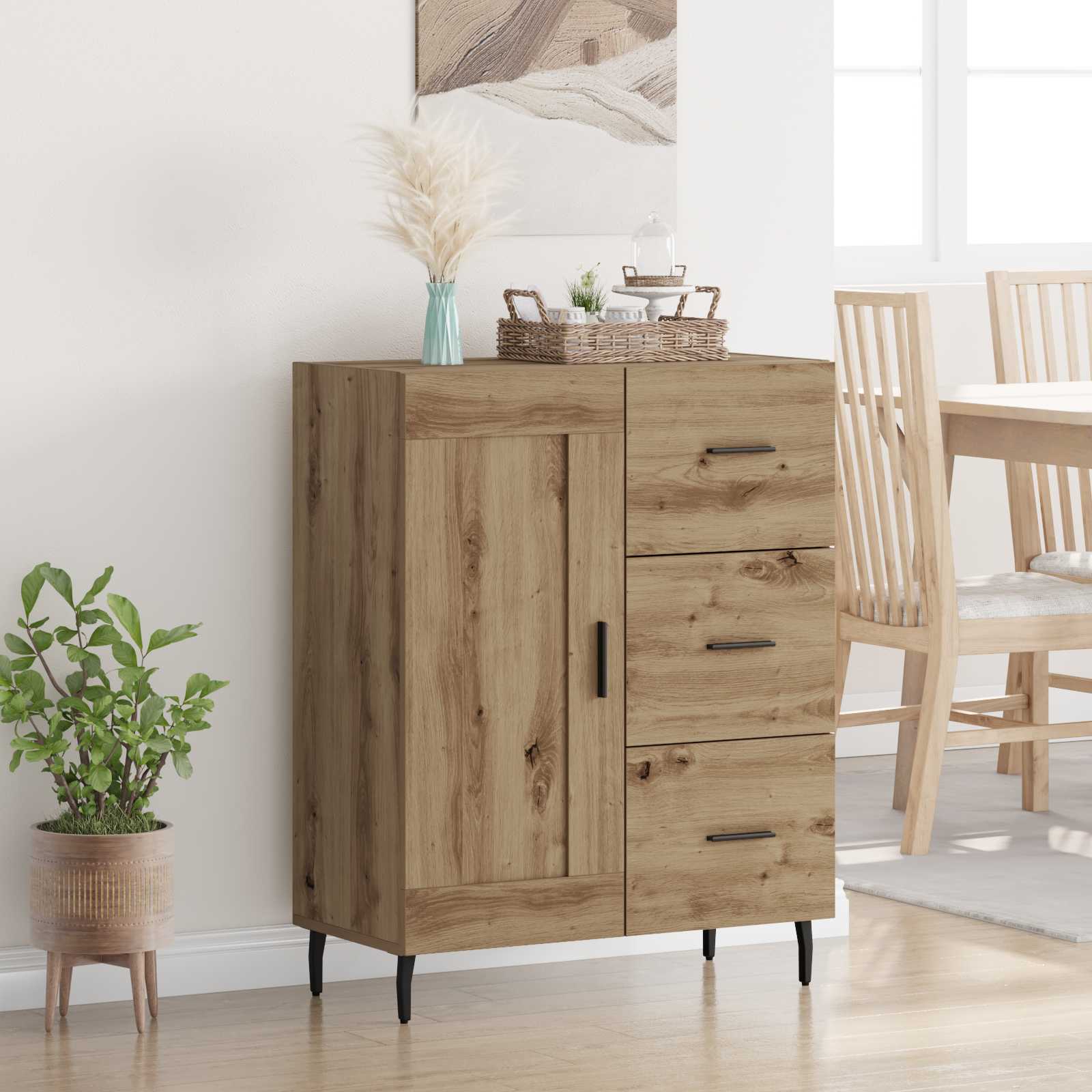 Πλαϊνό γραφείο με συρτάρι Artisan Oak 69,5 x 34 x 90 εκ. - Pakobazaar