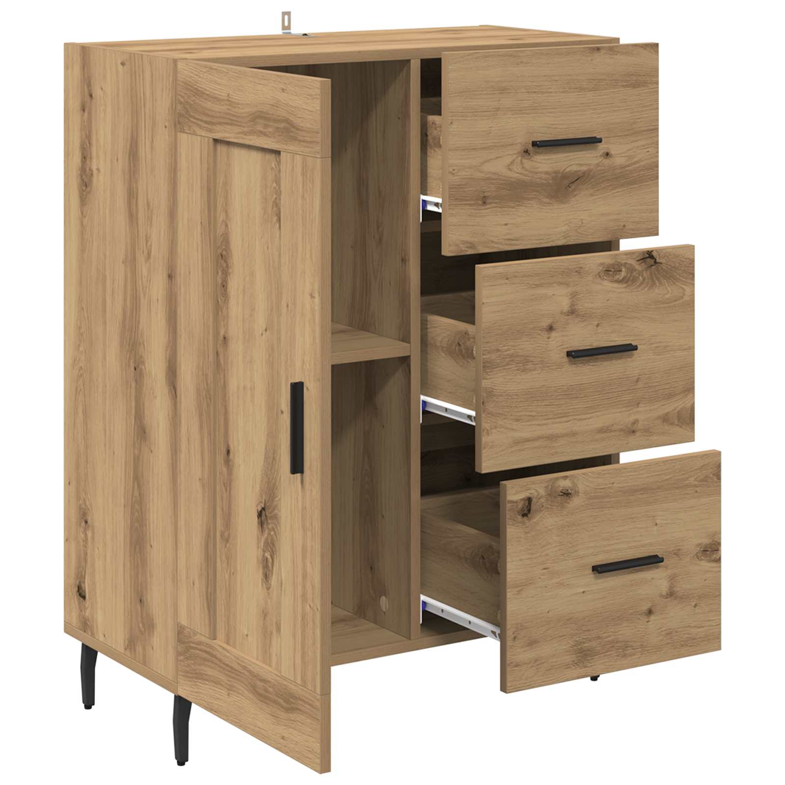 Πλαϊνό γραφείο με συρτάρι Artisan Oak 69,5 x 34 x 90 εκ. - Pakobazaar