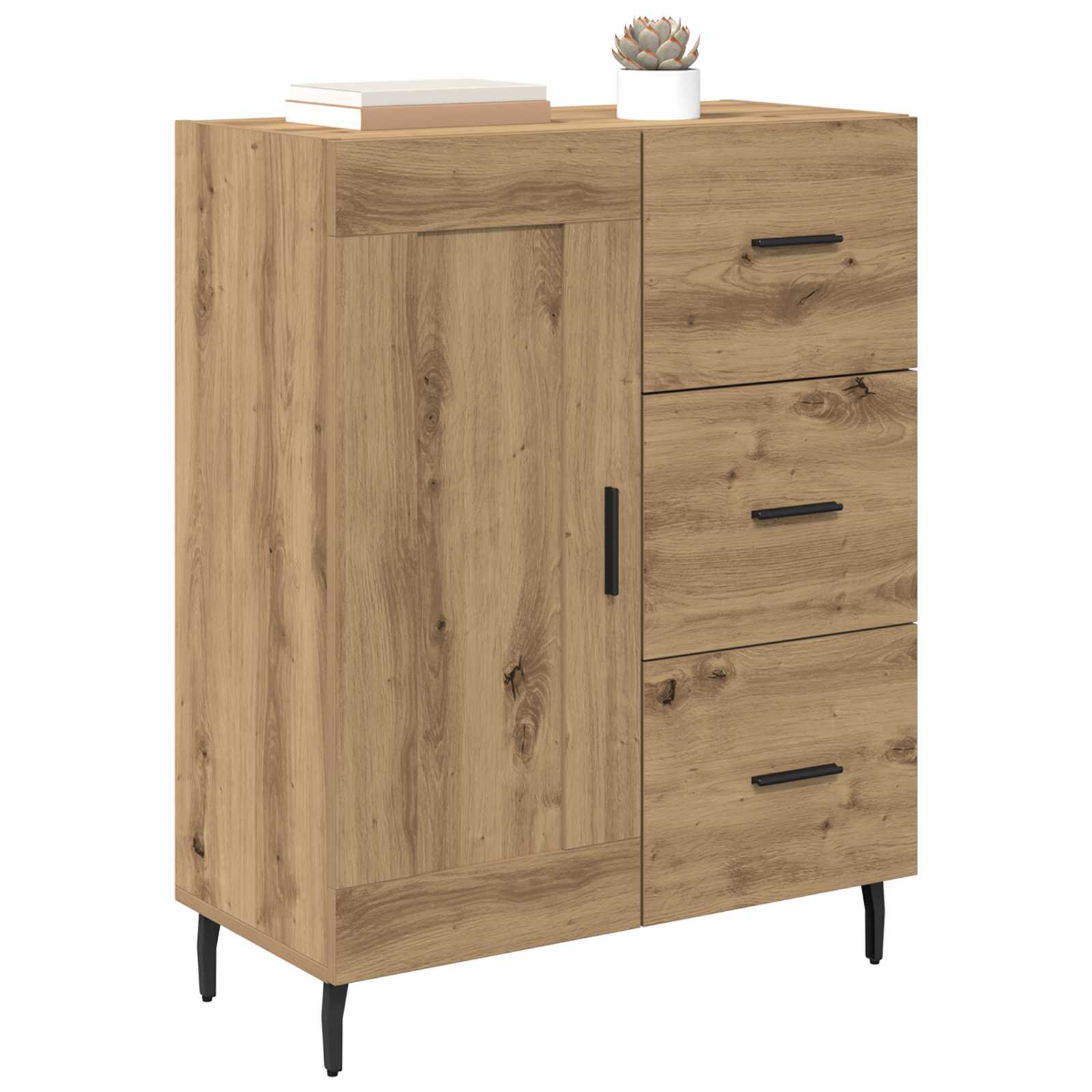 Πλαϊνό γραφείο με συρτάρι Artisan Oak 69,5 x 34 x 90 εκ. - Pakobazaar