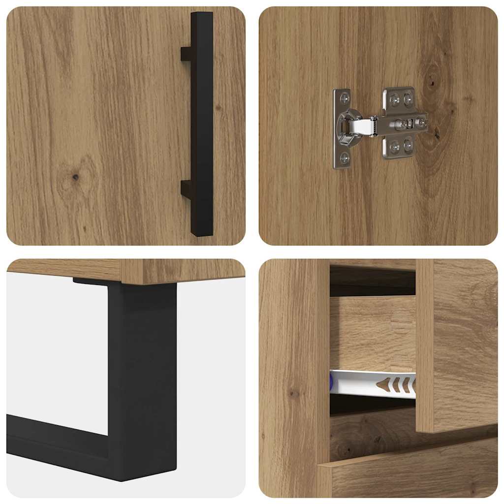 Πλαϊνό γραφείο με συρτάρι Artisan Oak 69,5 x 34 x 90 εκ. - Pakobazaar