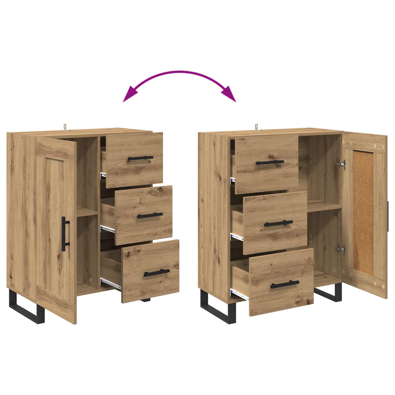 Πλαϊνό γραφείο Artisan Oak 69,5 x 34 x 90 εκ. - Pakobazaar