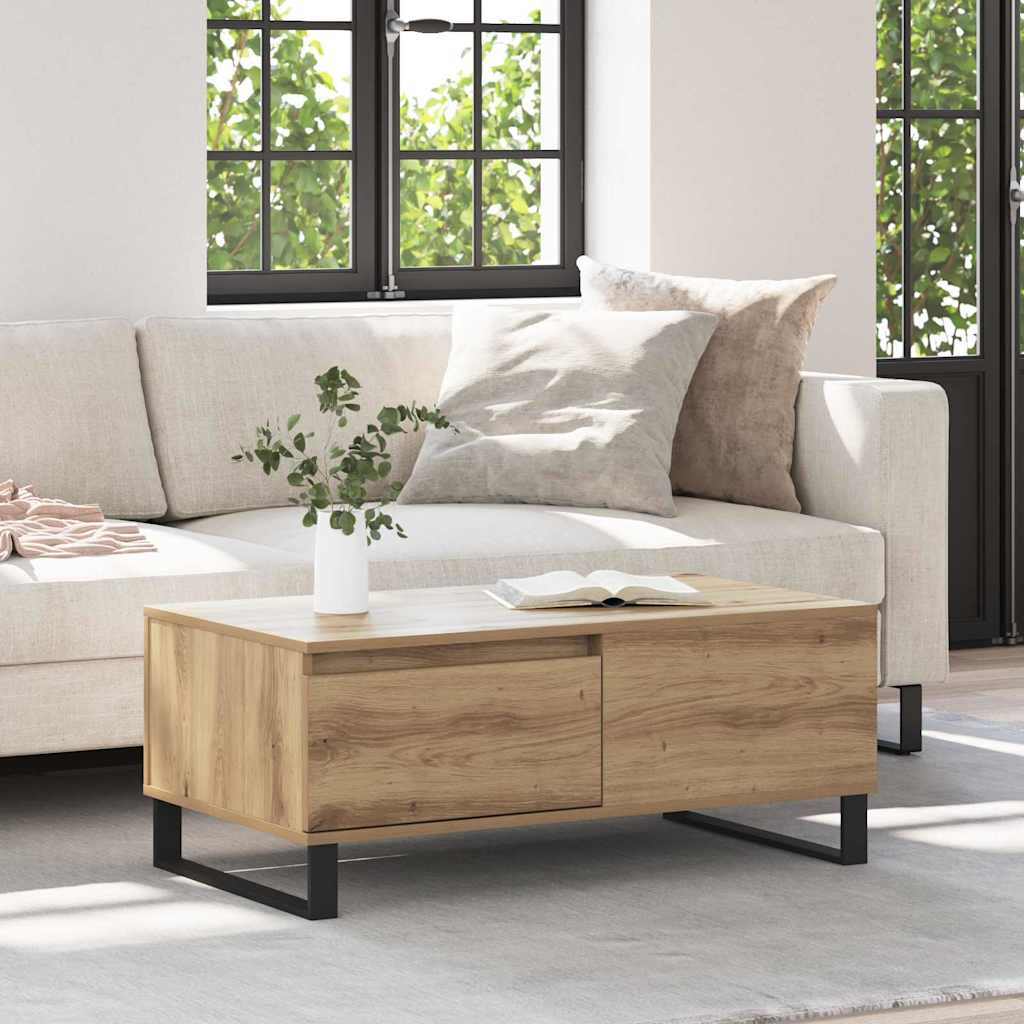 Τραπεζάκι σαλονιού με συρτάρι Artisan Oak 90 x 50 x 36,5 εκ - Pakobazaar