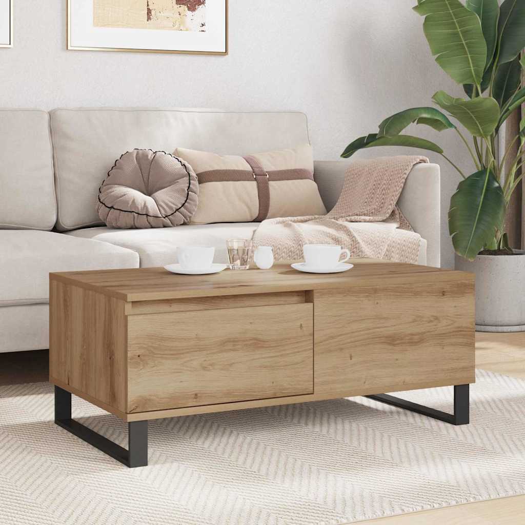 Τραπεζάκι σαλονιού με συρτάρι Artisan Oak 90 x 50 x 36,5 εκ - Pakobazaar