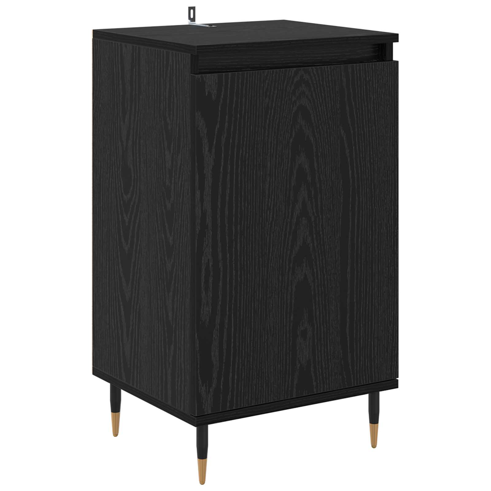 Πλαϊνό γραφείο 2 pcs Μαύρη Οξυά 40 x 35 x 70 εκ.