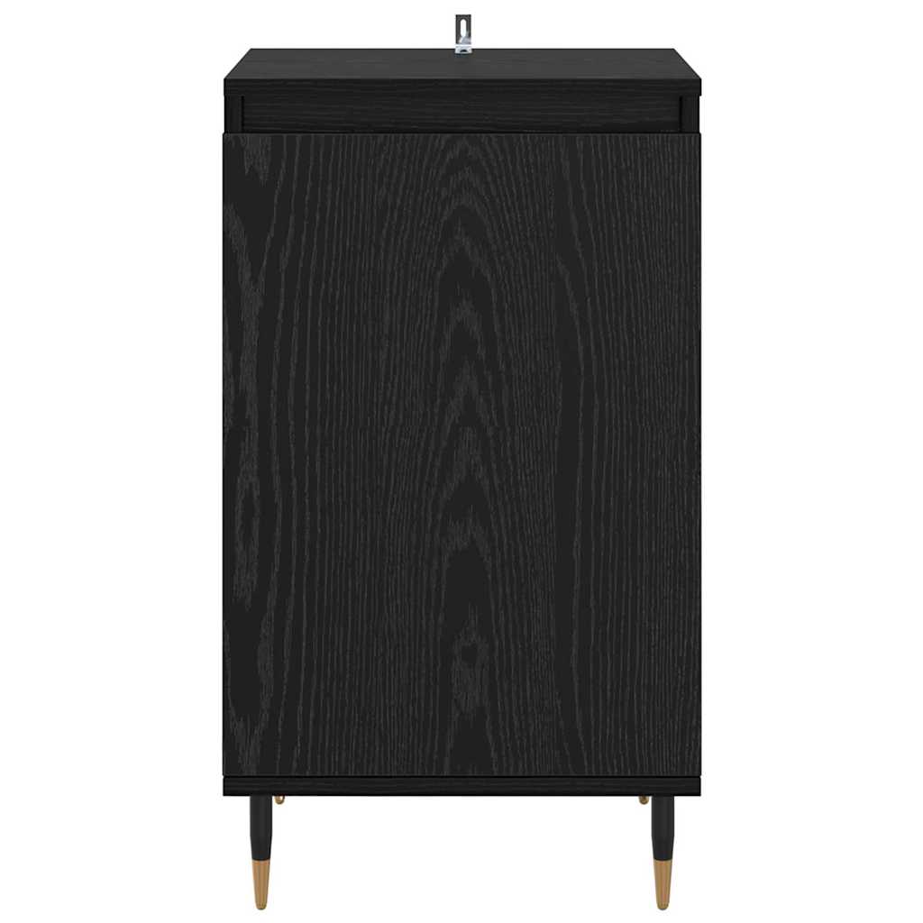 Πλαϊνό γραφείο 2 pcs Μαύρη Οξυά 40 x 35 x 70 εκ.