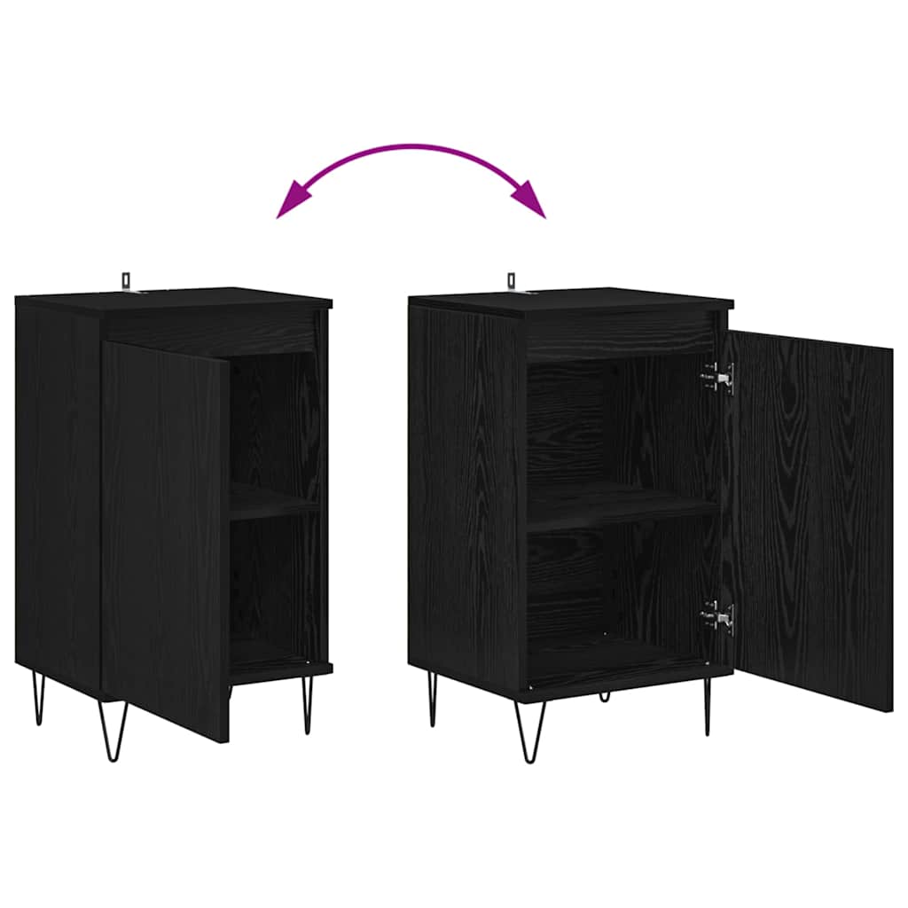 Πλαϊνό γραφείο Μαύρη Οξυά 40 x 35 x 70 εκ. Επεξεργασμένο ξύλο - Pakobazaar