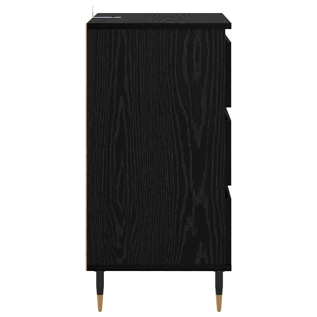 Πλαϊνό γραφείο Μαύρη δρυς 35 x 40 x 70 εκ. Επεξεργασμένο ξύλο