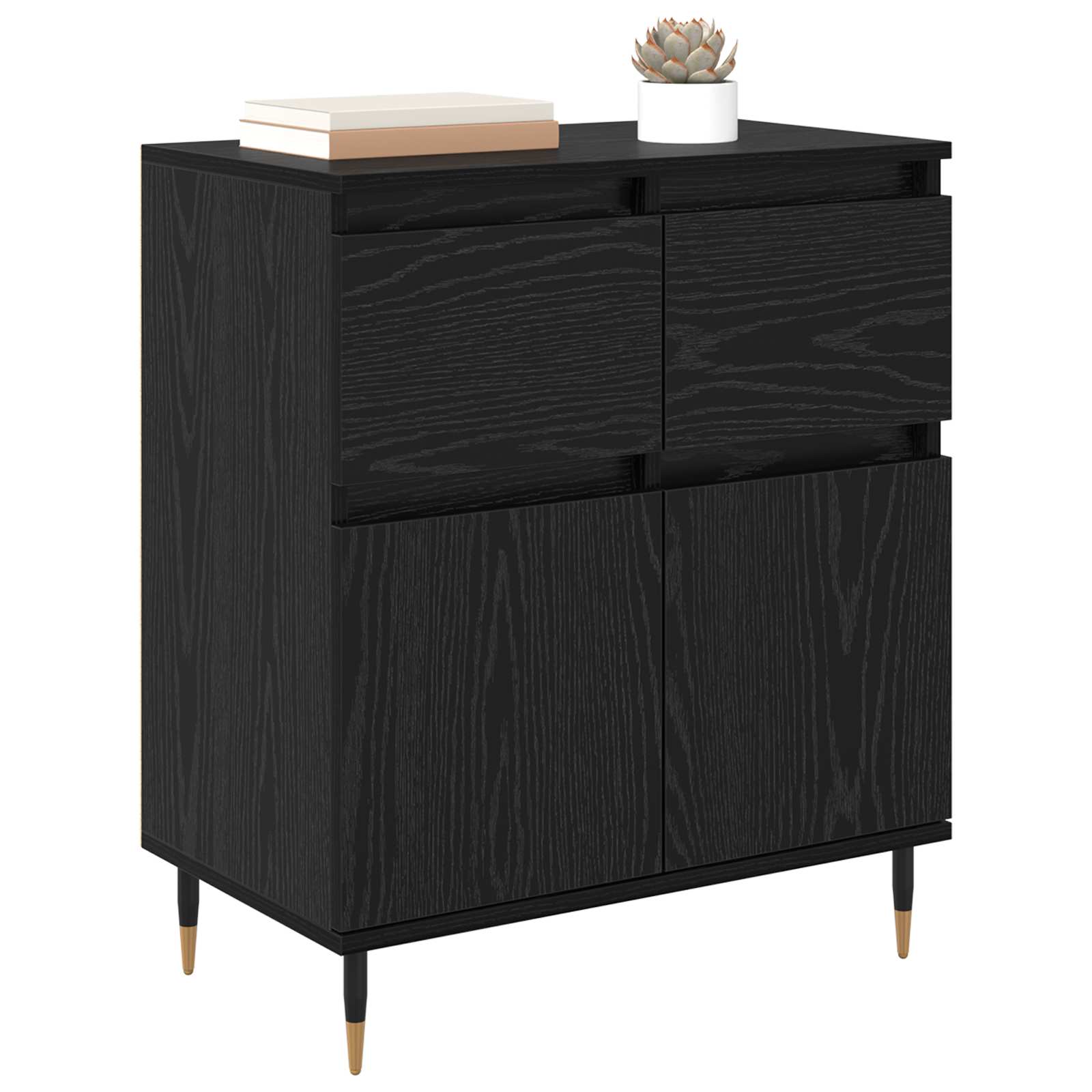Πλαϊνό γραφείο με συρτάρι Μαύρη Οξυά 60 x 35 x 70 cm - Pakobazaar
