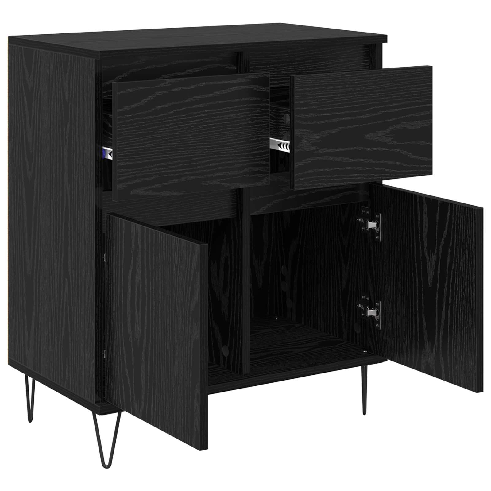 Πλαϊνό γραφείο με συρτάρι Μαύρη Οξυά 60 x 35 x 70 cm - Pakobazaar