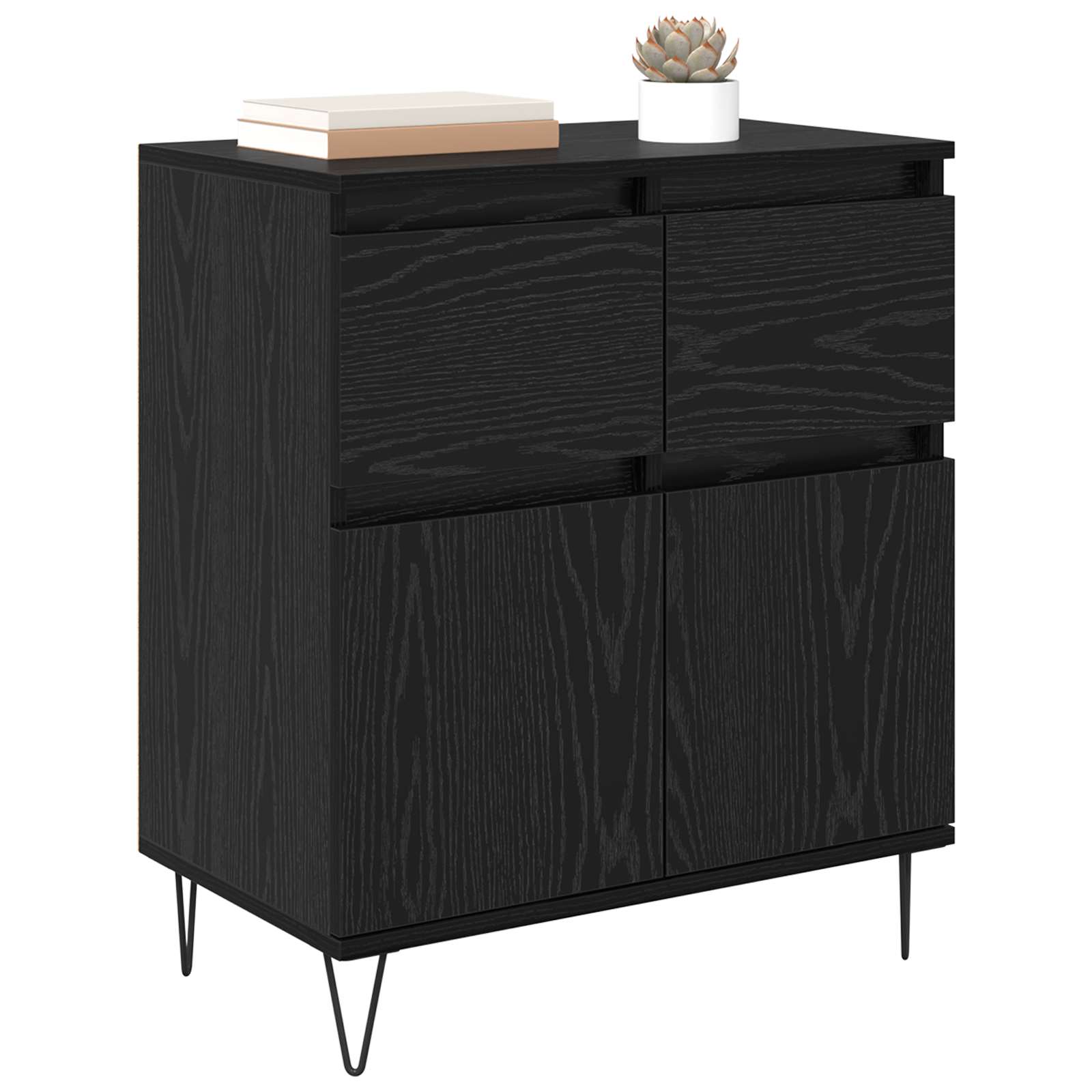 Πλαϊνό γραφείο με συρτάρι Μαύρη Οξυά 60 x 35 x 70 cm - Pakobazaar