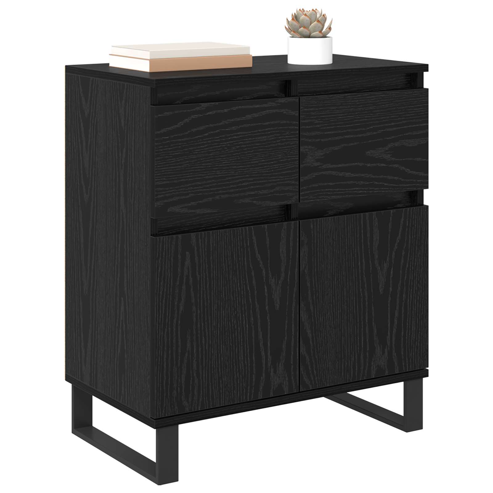 Πλαϊνό γραφείο με συρτάρι Μαύρη Οξυά 60 x 35 x 70 cm - Pakobazaar