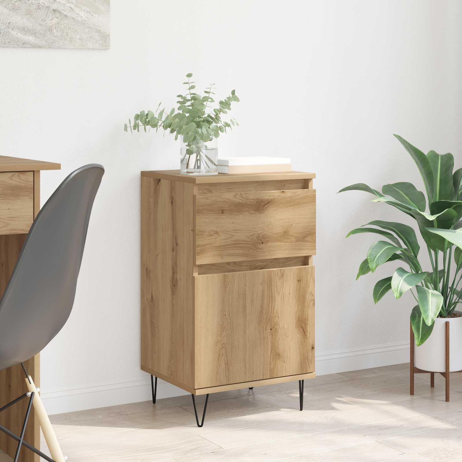 Πλαϊνό γραφείο artisan δρυς 35 x 40 x 70 εκ. Επεξεργασμένο ξύλο - Pakobazaar