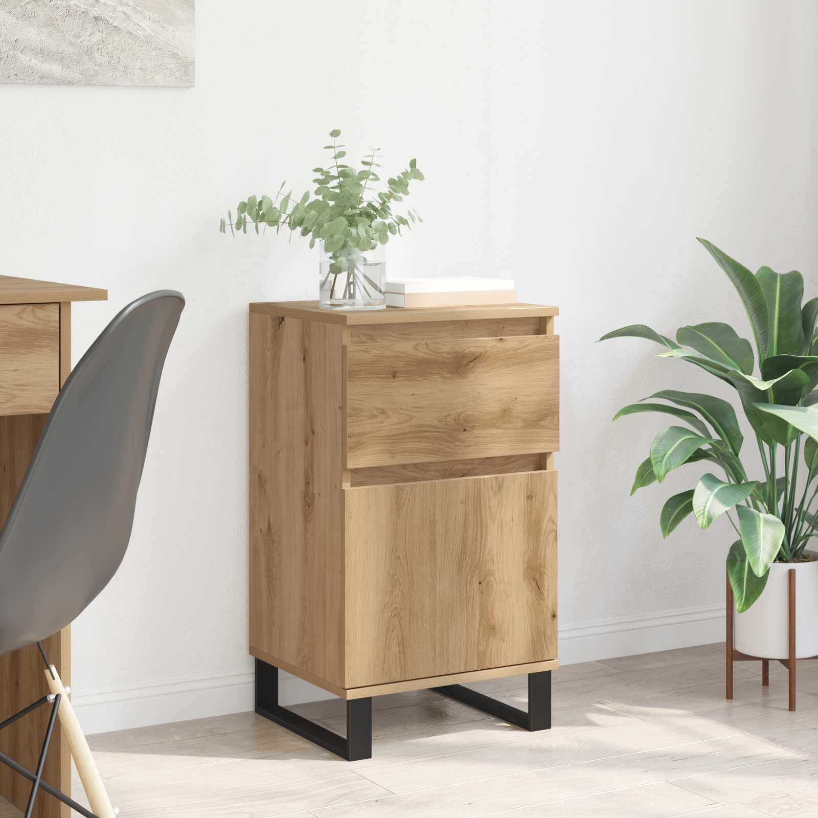 Πλαϊνό γραφείο artisan δρυς 35 x 40 x 70 εκ. Επεξεργασμένο ξύλο - Pakobazaar