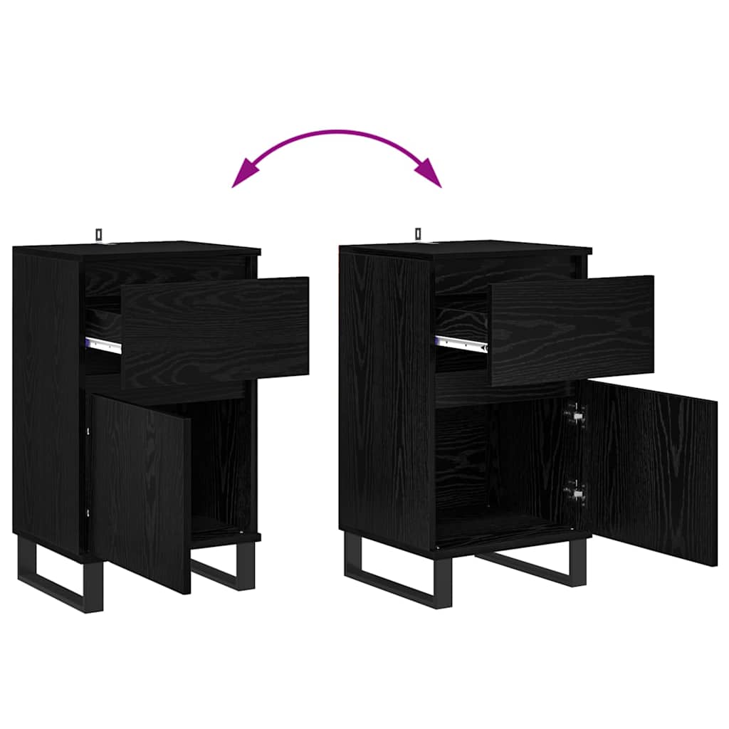 Πλαϊνό γραφείο Μαύρη δρυς 35 x 40 x 70 εκ. Επεξεργασμένο ξύλο