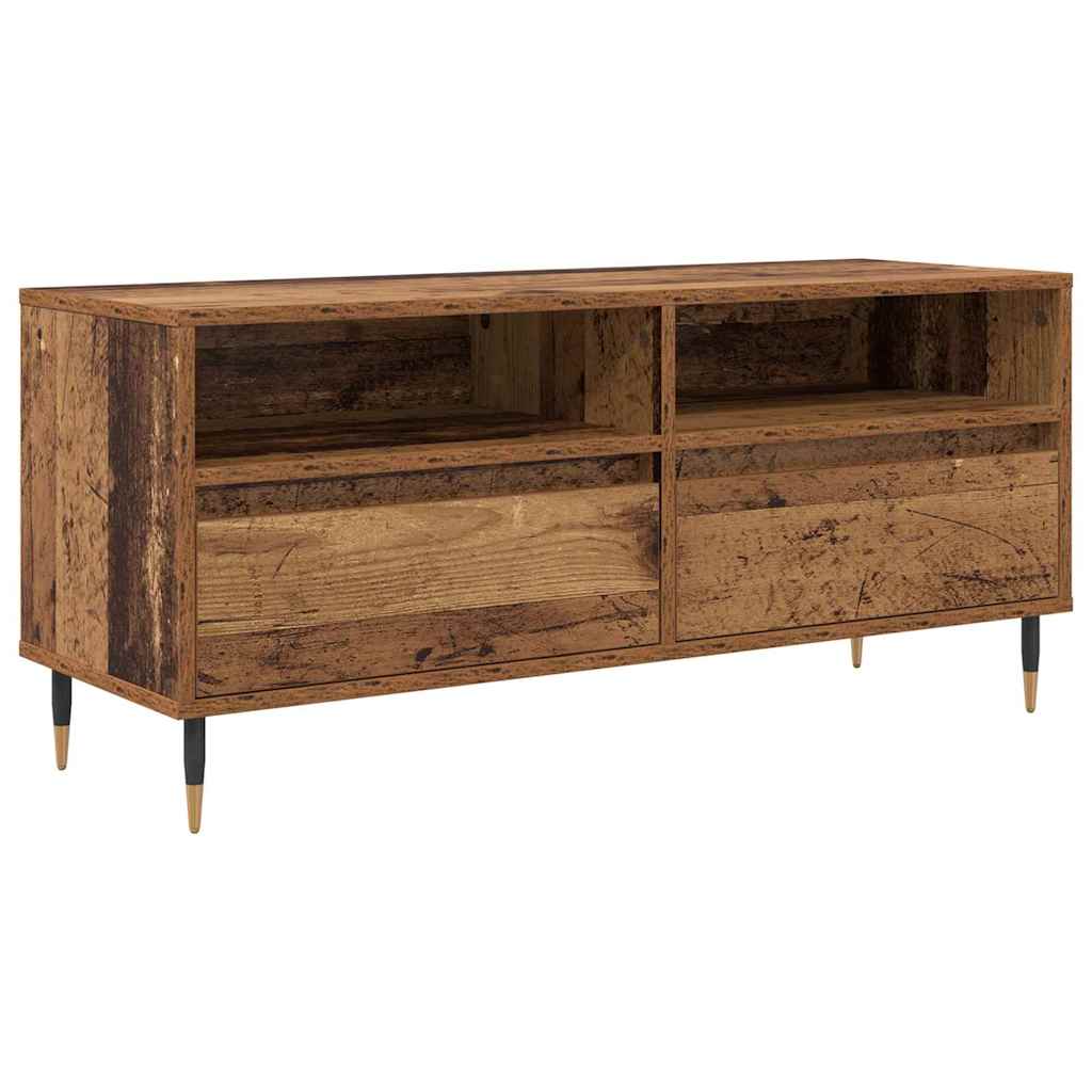 Ντουλάπι TV με συρτάρι Παλιό Ξύλο 100 x 34,5 x 44,5 εκ.