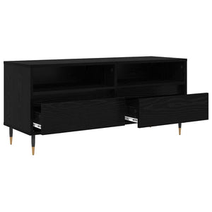 Ντουλάπι TV με συρτάρι Μαύρη Οξυά 100 x 34,5 x 44,5 εκ.