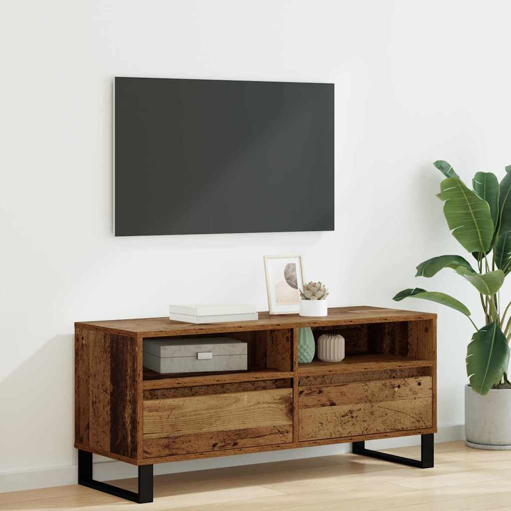 Ντουλάπι TV με συρτάρι Παλιό Ξύλο 100 x 34,5 x 44,5 εκ. - Pakobazaar