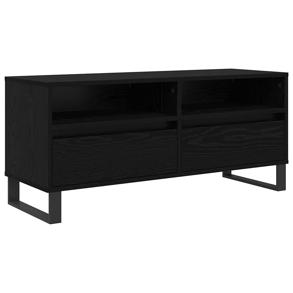 Ντουλάπι TV με συρτάρι Μαύρη Οξυά 100 x 34,5 x 44,5 εκ.