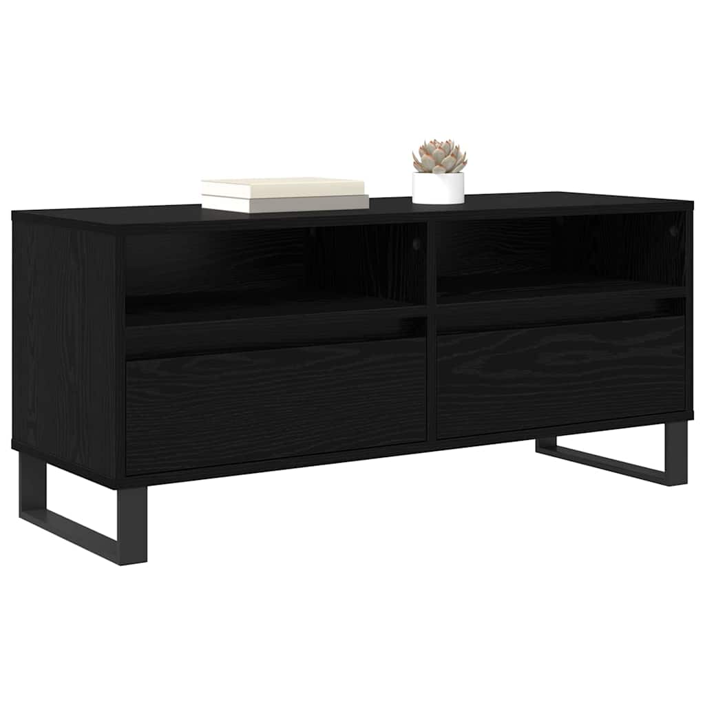 Ντουλάπι TV με συρτάρι Μαύρη Οξυά 100 x 34,5 x 44,5 εκ.