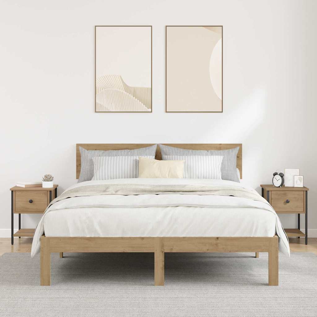 Κομοδίνο 2 pcs Artisan Oak 34 x 35,5 x 45 εκ Επεξεργασμένο ξύλο - Pakobazaar