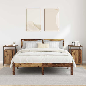 Κομοδίνο 2 pcs Παλιό ξύλο 40 x 42 x 60 εκ. Επεξεργασμένο ξύλο - Pakobazaar