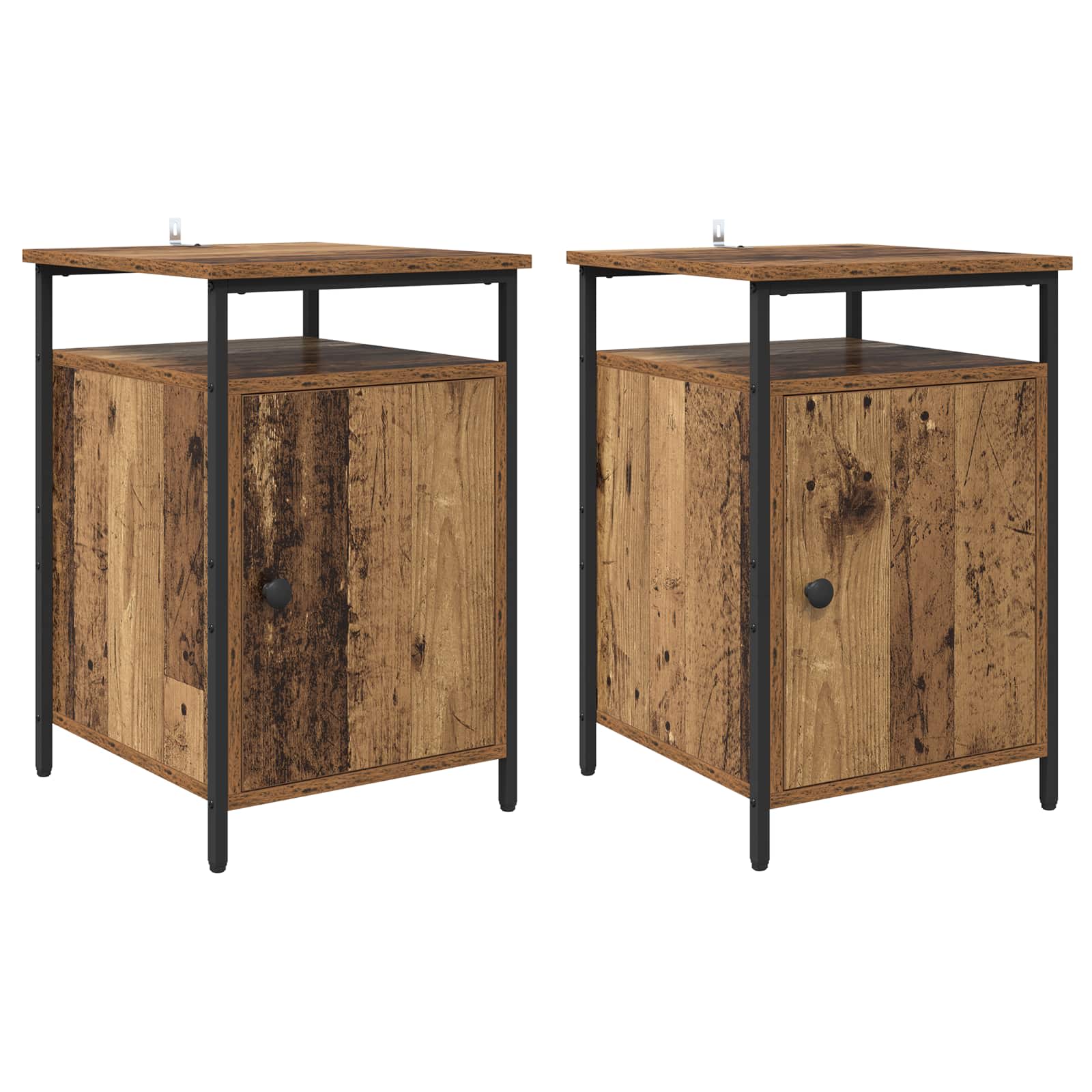 Κομοδίνο 2 pcs Παλιό ξύλο 40 x 42 x 60 εκ. Επεξεργασμένο ξύλο - Pakobazaar