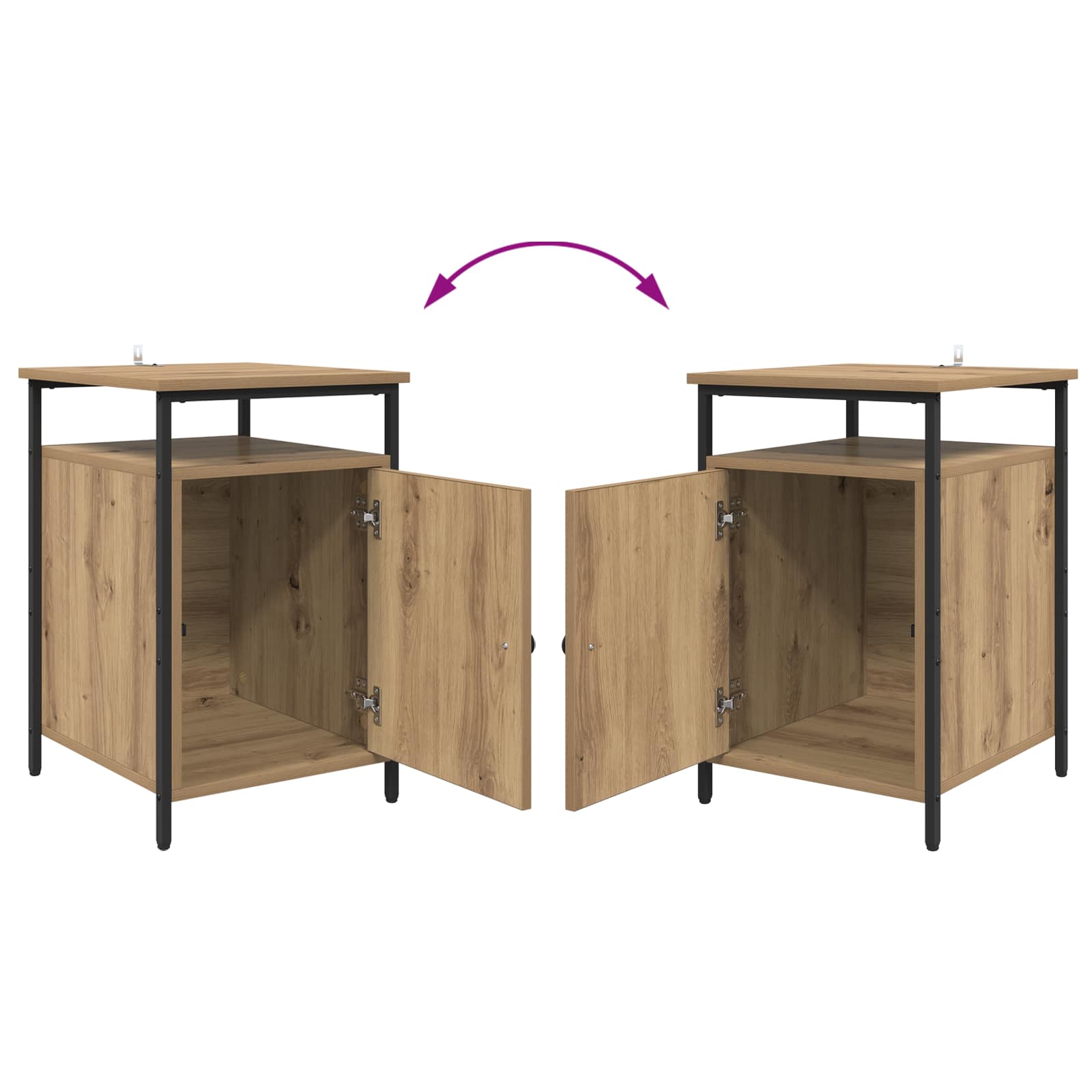Κομοδίνο Artisan Oak 40 x 42 x 60 εκ. Επεξεργασμένο ξύλο - Pakobazaar
