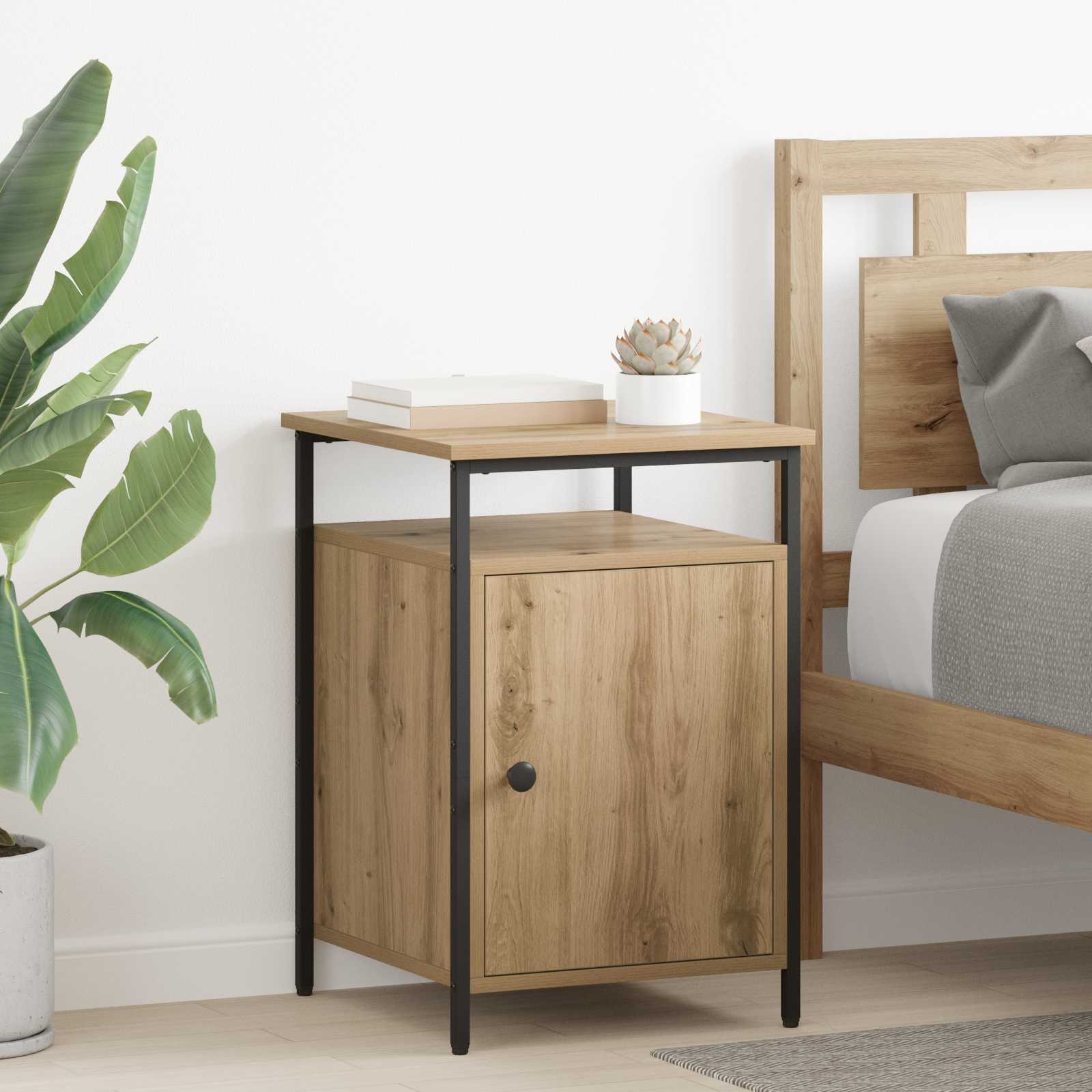 Κομοδίνο 2 pcs Artisan Oak 40 x 42 x 60 εκ. Επεξεργασμένο ξύλο - Pakobazaar