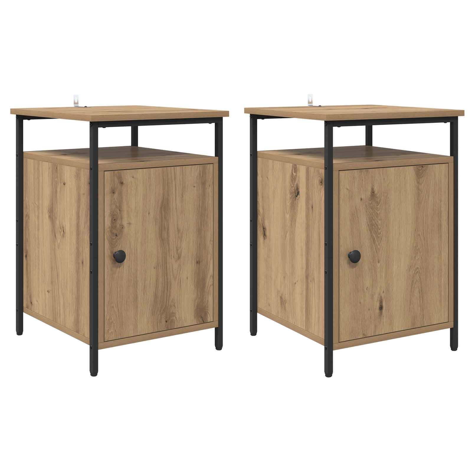 Κομοδίνο 2 pcs Artisan Oak 40 x 42 x 60 εκ. Επεξεργασμένο ξύλο - Pakobazaar