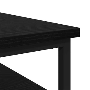 Κομοδίνο 2 pcs Μαύρη Οξυά 40 x 42 x 60 εκ. Επεξεργασμένο ξύλο - Pakobazaar