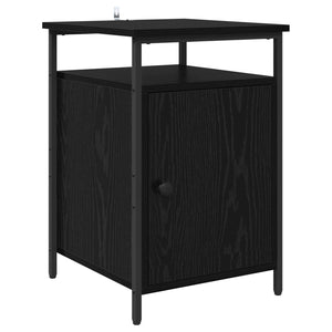 Κομοδίνο 2 pcs Μαύρη Οξυά 40 x 42 x 60 εκ. Επεξεργασμένο ξύλο - Pakobazaar