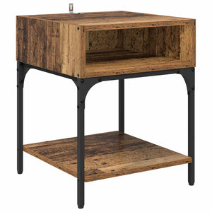 Κομοδίνο 2 pcs Παλιό ξύλο 40 x 40 x 50 cm Επεξεργασμένο ξύλο - Pakobazaar