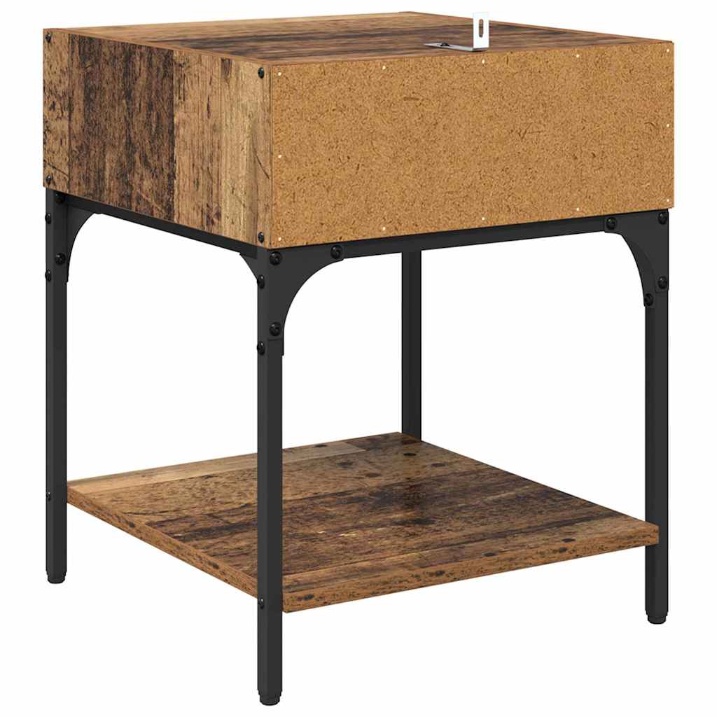 Κομοδίνο 2 pcs Παλιό ξύλο 40 x 40 x 50 cm Επεξεργασμένο ξύλο - Pakobazaar