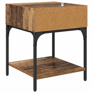 Κομοδίνο 2 pcs Παλιό ξύλο 40 x 40 x 50 cm Επεξεργασμένο ξύλο - Pakobazaar