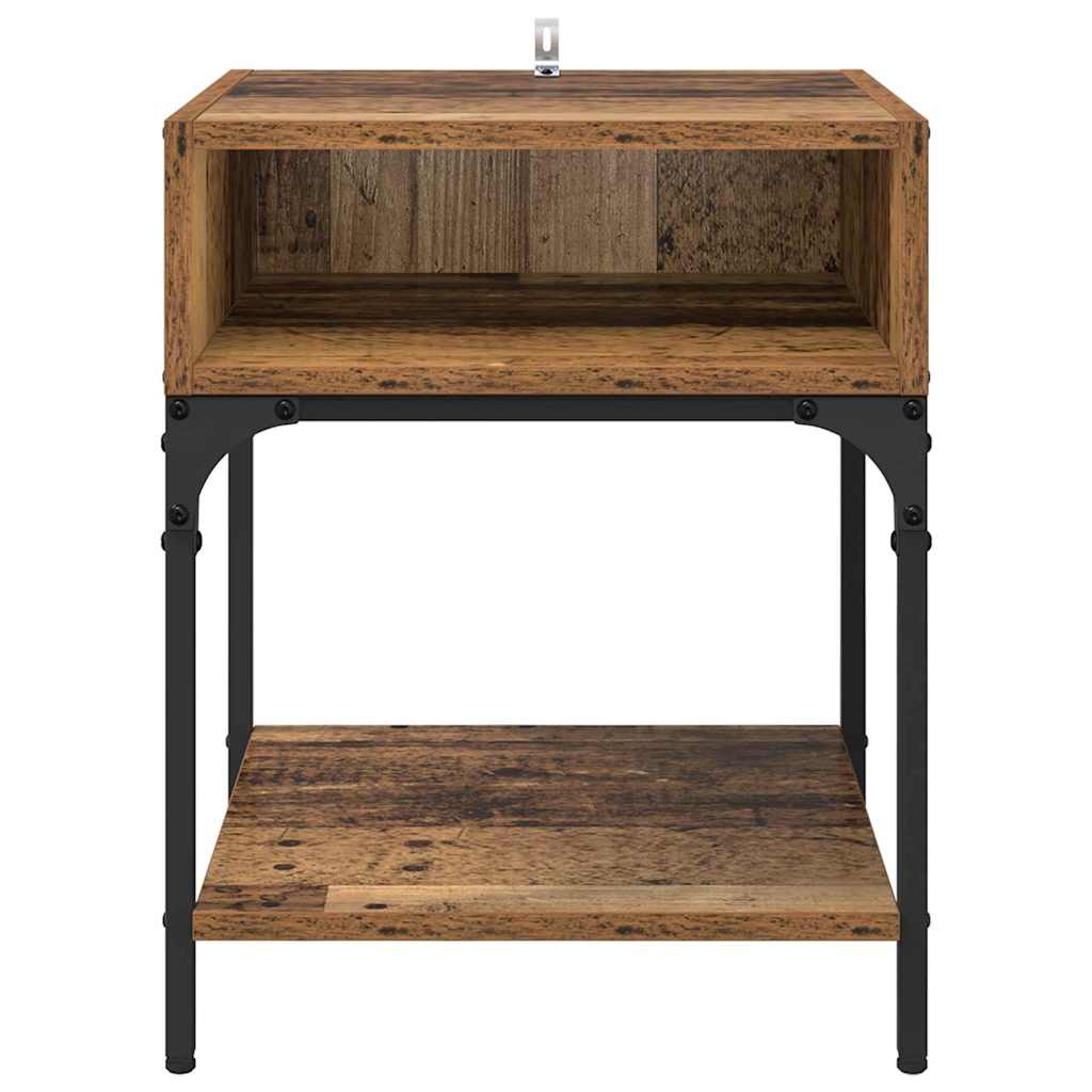 Κομοδίνο 2 pcs Παλιό ξύλο 40 x 40 x 50 cm Επεξεργασμένο ξύλο - Pakobazaar