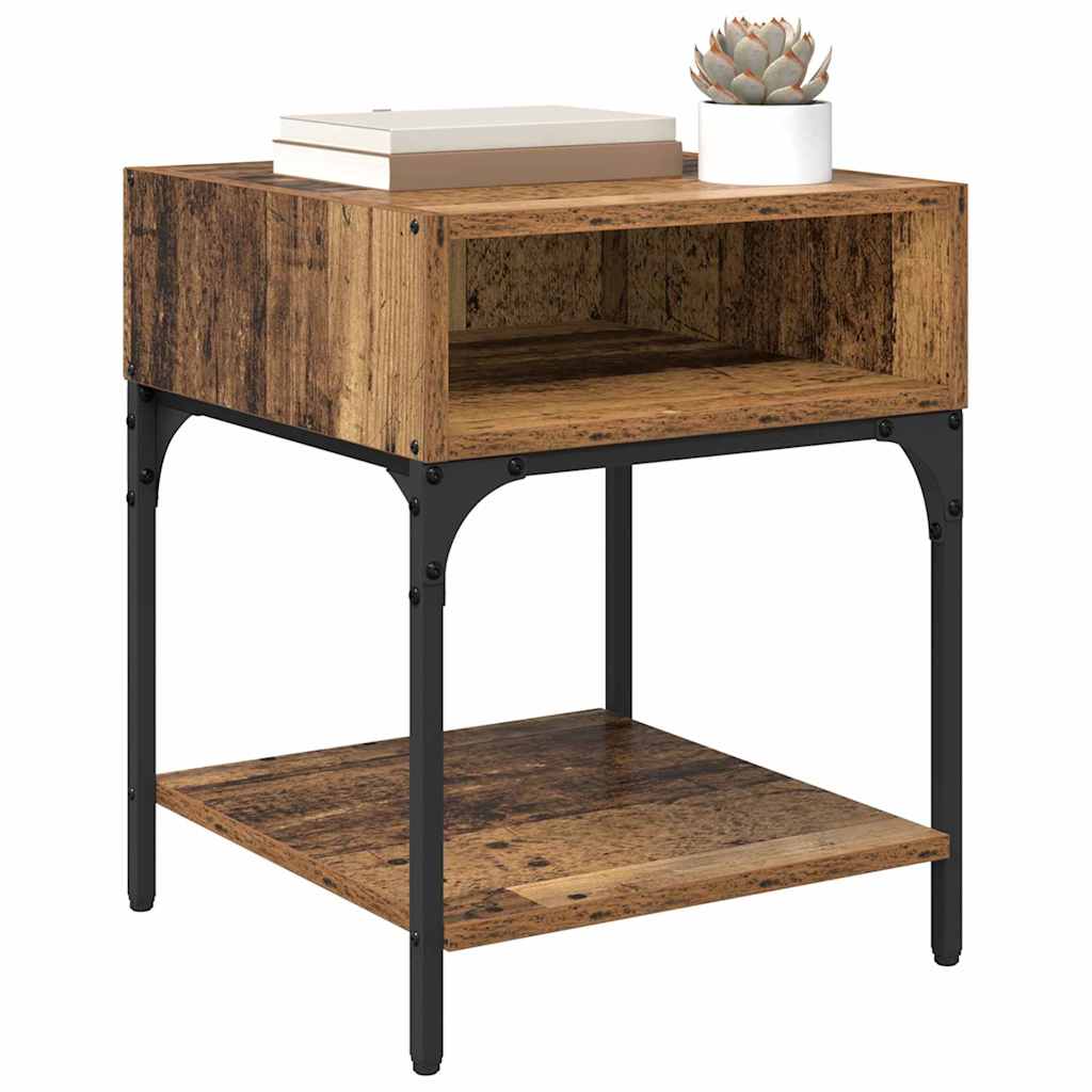 Κομοδίνο 2 pcs Παλιό ξύλο 40 x 40 x 50 cm Επεξεργασμένο ξύλο - Pakobazaar