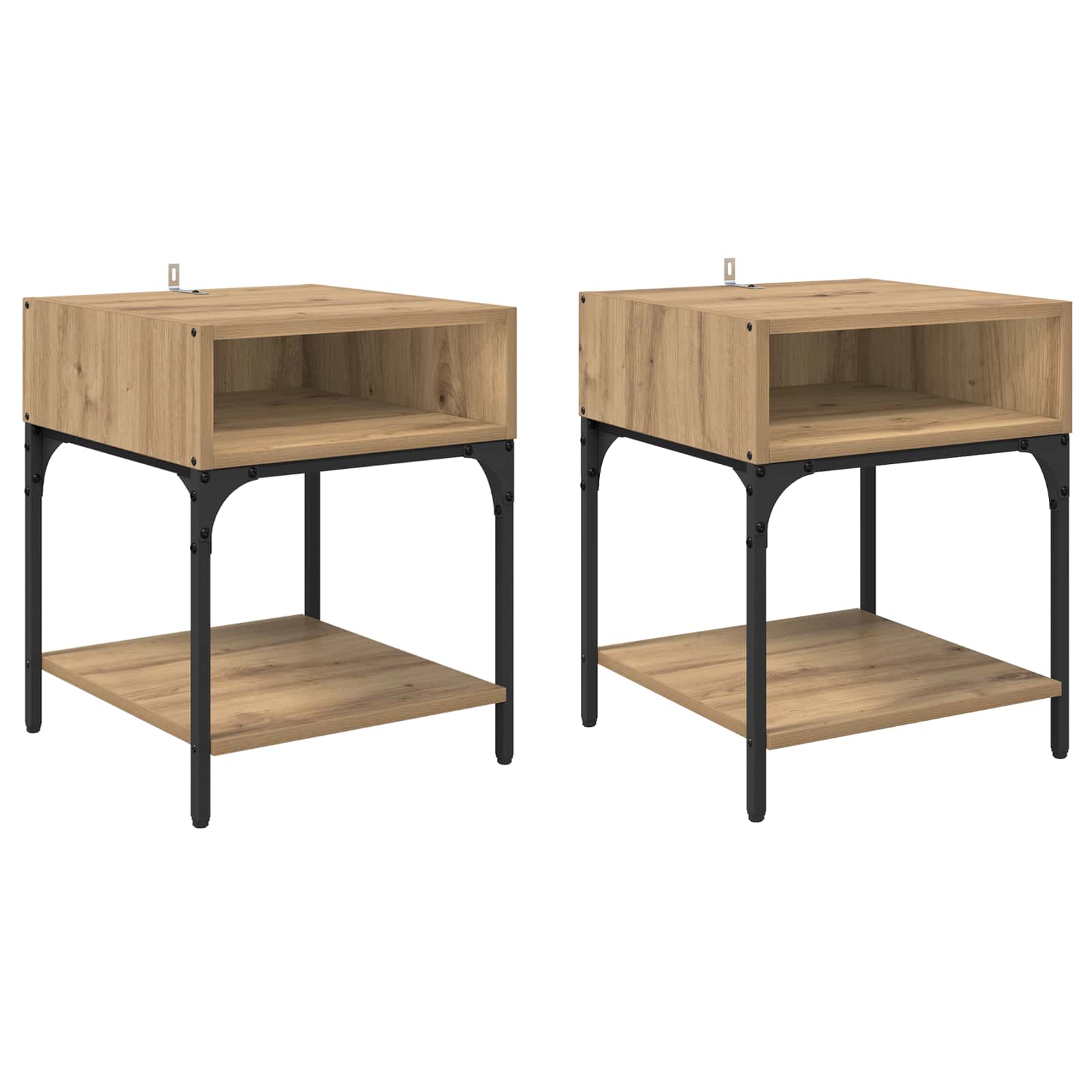 Κομοδίνο 2 pcs Artisan Oak 40 x 40 x 50 cm Επεξεργασμένο ξύλο - Pakobazaar