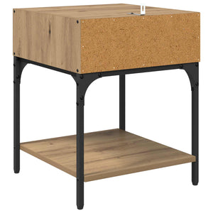 Κομοδίνο 2 pcs Artisan Oak 40 x 40 x 50 cm Επεξεργασμένο ξύλο - Pakobazaar