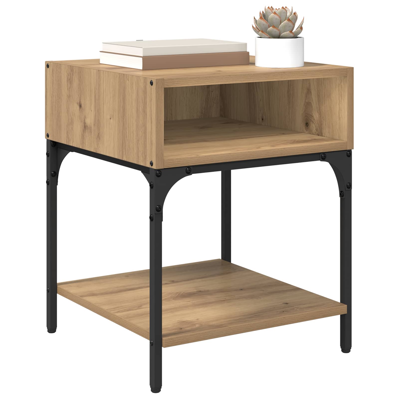 Κομοδίνο 2 pcs Artisan Oak 40 x 40 x 50 cm Επεξεργασμένο ξύλο - Pakobazaar