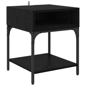 Κομοδίνο 2 pcs Μαύρη Οξυά 40 x 40 x 50 cm Επεξεργασμένο ξύλο - Pakobazaar