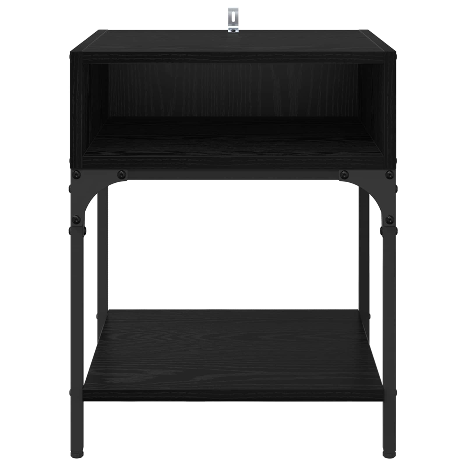 Κομοδίνο 2 pcs Μαύρη Οξυά 40 x 40 x 50 cm Επεξεργασμένο ξύλο - Pakobazaar